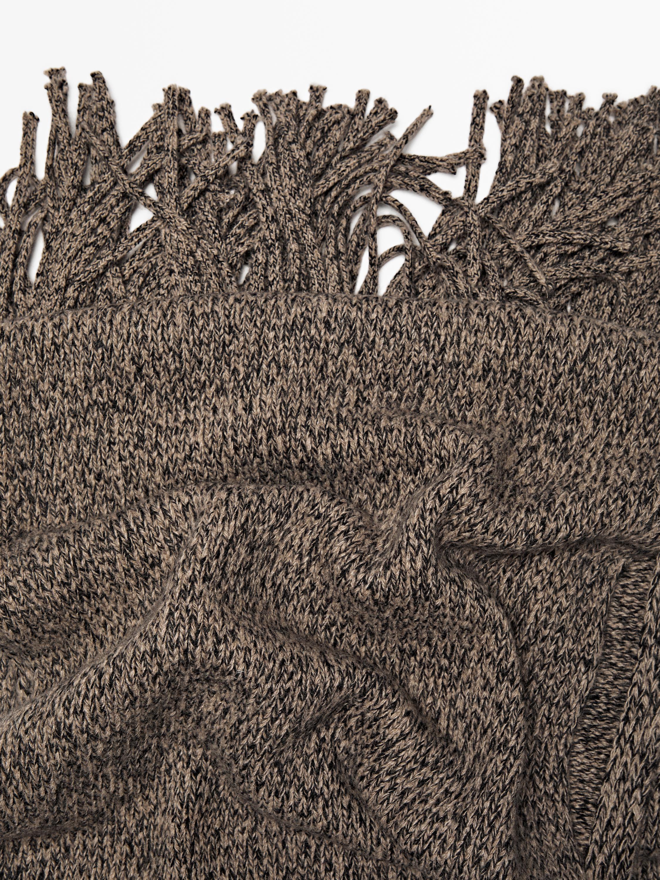 100% cashmere mouliné scarf